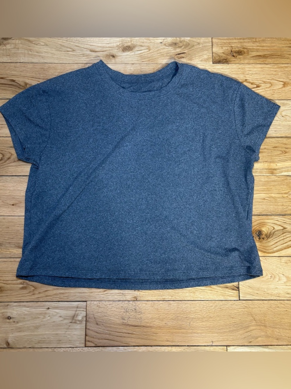 Gray Activewear Workout Tee Athletic Shirt Women